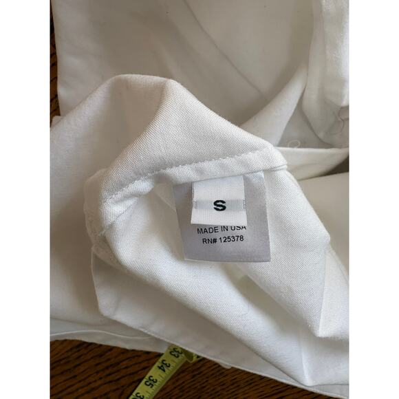 Jeune Otte White Cotton Shift Dress Women’s Small Made in USA Minimalist $358 - Picture 9 of 9